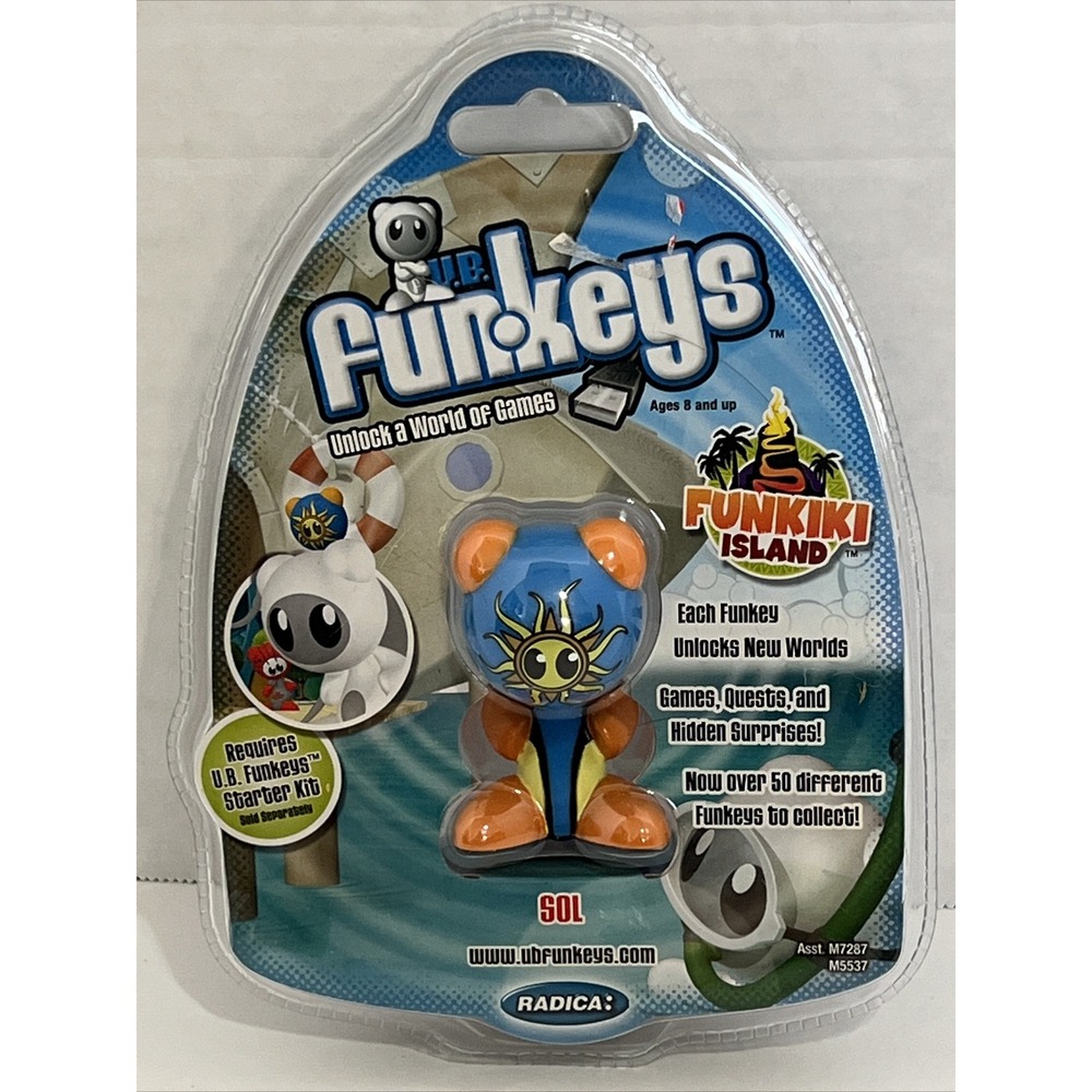 Radica UB Funkeys Funkiki Island Sol Figure New Sealed M5537 Mattel 2007